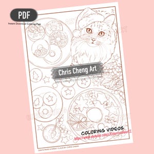 Página para colorear &quot;Patas de Papá Noel y el dulce Claus&quot; / Descarga instantánea e imprimible (formato PDF)