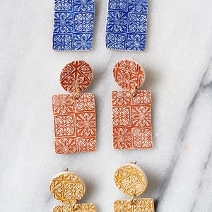 LISBON | Polymer Clay Statement Earrings