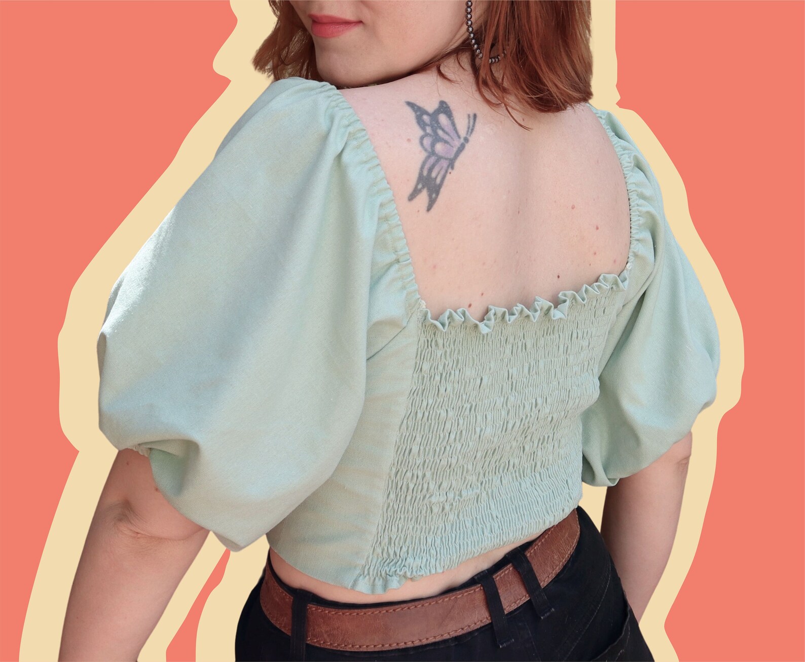 Puff Sleeve Top Sizes 3638404244 PDF Sewing Pattern to Etsy