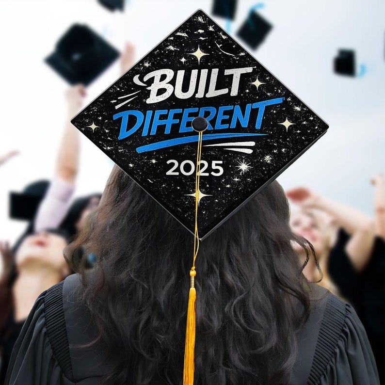 Built Different Acrylic Graduation Cap Topper - Etsy