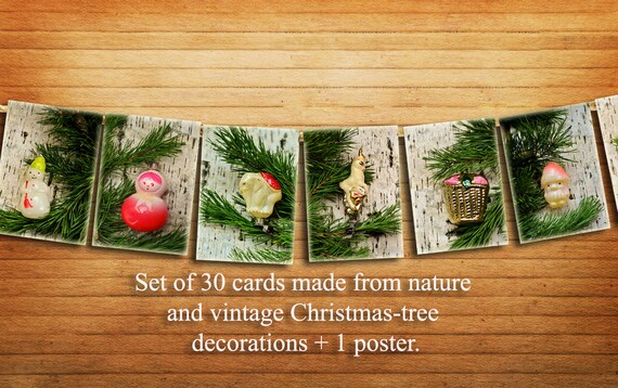 30 Set Christmas Nature Decor For Kids Room Original Christmas Etsy