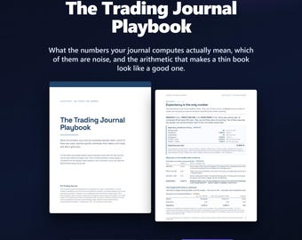 Trading Journal Playbook PDF, Expectancy R Multiple and Risk of Ruin Guide for Traders, 18 Page Field Guide
