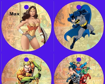 DC SUPERHERO Decoración personalizada del árbol de Navidad, decoración del árbol de Navidad impresa personalizada DC