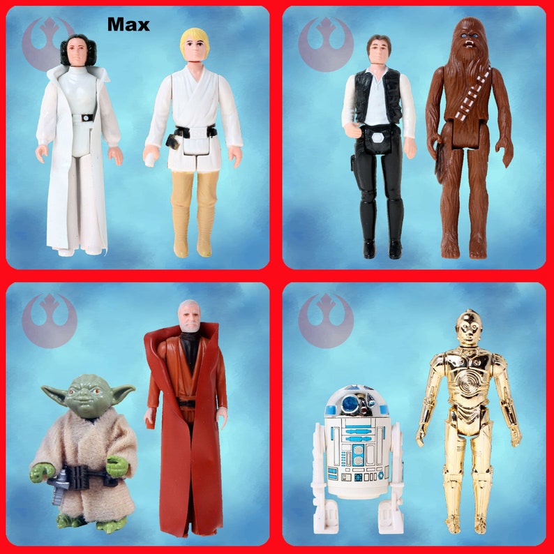 STAR WARS VINTAGE Action Figure rebels Personalised Wooden Coaster, Customised Wooden Coaster