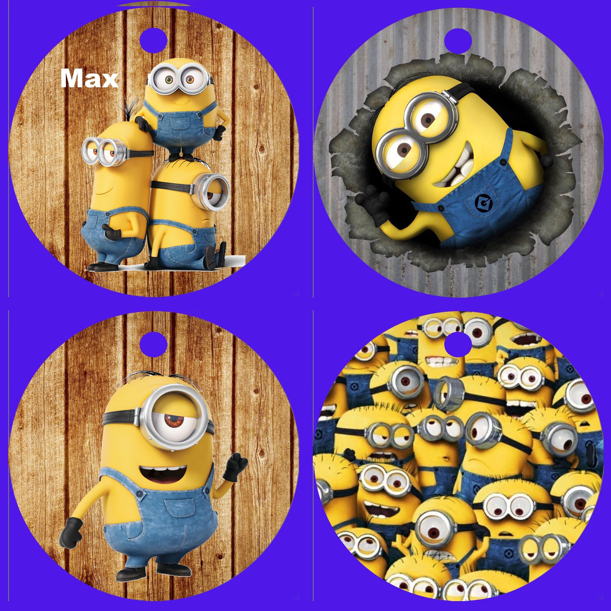 *Great Gift!* Add any name or text Personalised Minions Drinks Coaster 