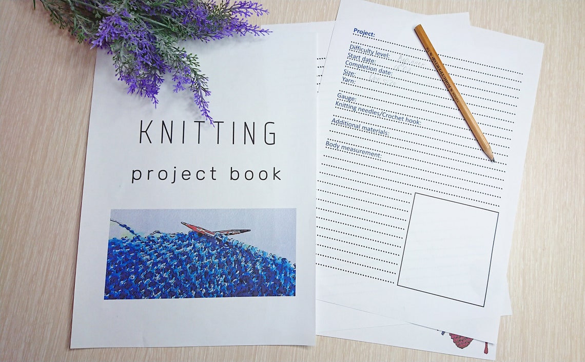 Project Book PDF Knitting Journal Knitting Notebook Etsy