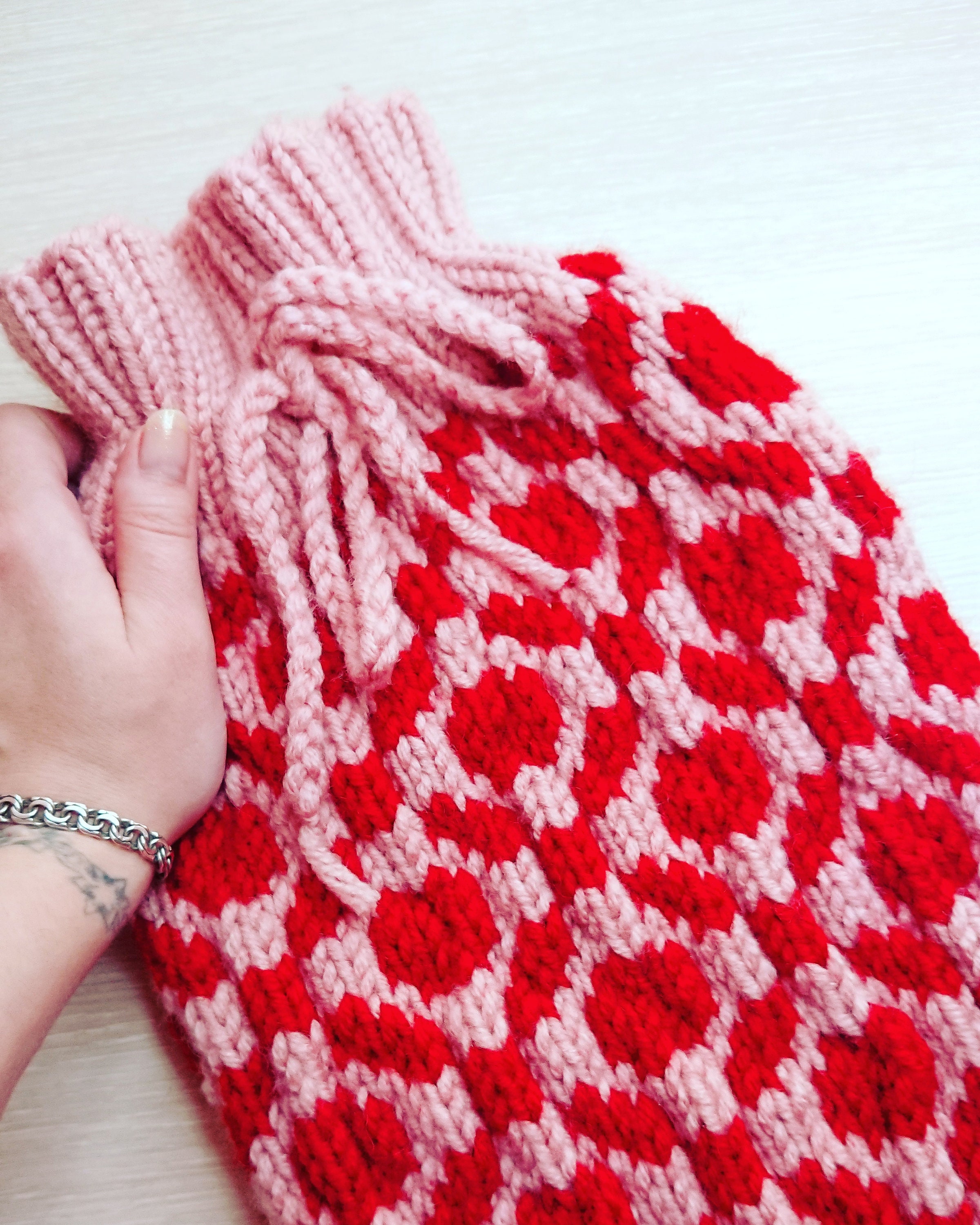 KNITTING PATTERN Hot Water Bottle Cover Design Water Bottle Etsy