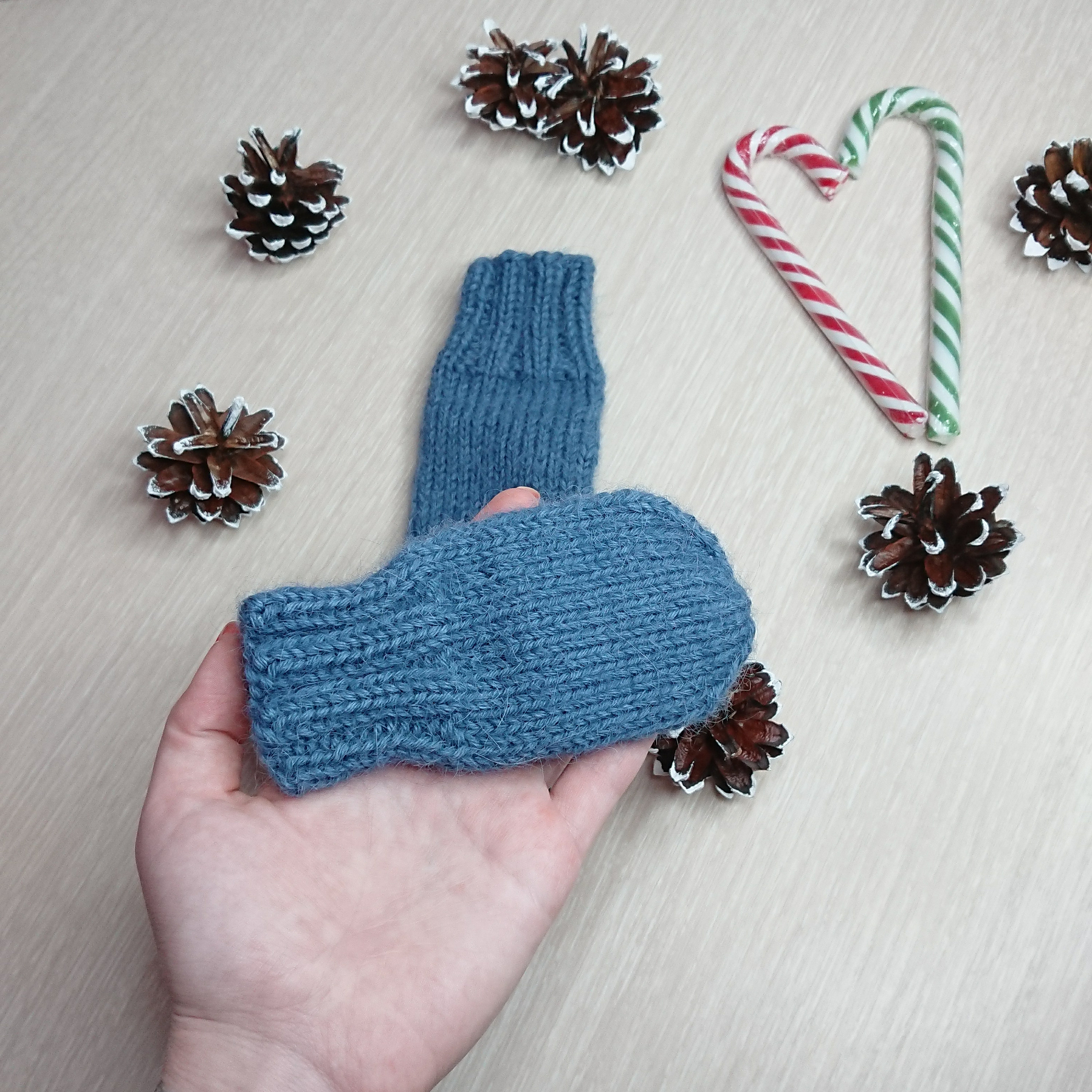 Free Knitting Pattern Mittens For Kids 23 years old Easy Etsy