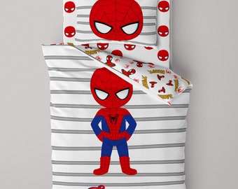 spiderman crib bedding