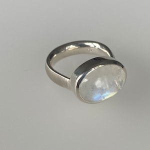 Rainbow moonstone ring, moonstone jewellery, silver rings