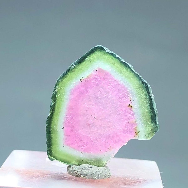 Natural Watermelon Tourmaline Slice, Tourmaline Slice, Raw Mineral, Mineral Speciemn, Tourmaline Watermelon From Paproke Afganistan 7.85 CTS