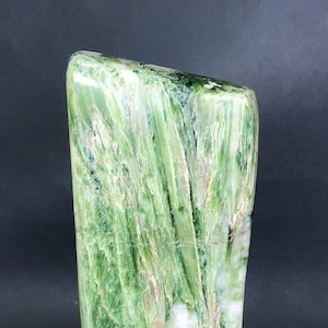 Rare Green Grossular Garnet: Polished Crystal Tumble (435 gm)