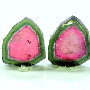 23.75 Carats 8 pieces Watermelon Tourmaline Slices Lot From Paproke Afghanistan