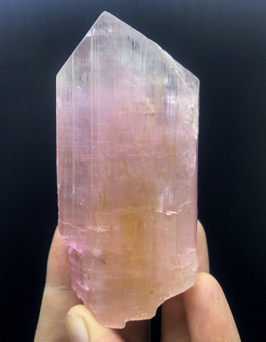 Natural V Shape Terminated Pink Kunzite Crystal Kunzite - Etsy