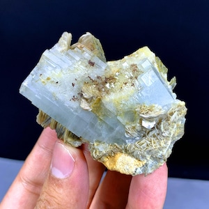 Blue Aquamarine on Muscovite Mica from Nagar valley Pakistan - 120 gram