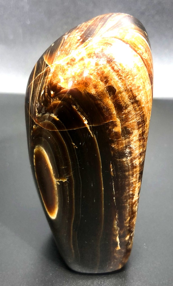 チョコレートカルサイト研磨タンブル - レイキミネラル（264グラム