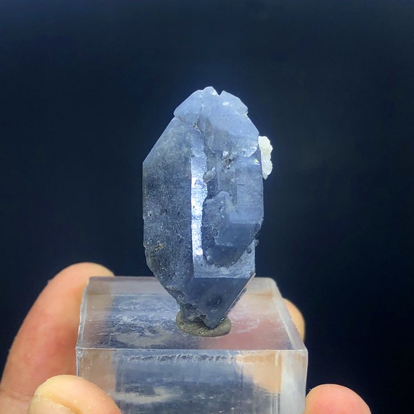 Quartz with Blue Magnesioriebeckite Inclusions from Kunar Mine, Afghanistan - 23 gram