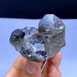 Natural Indicolite Blue Quartz Crystal from Afghanistan - 89 gram