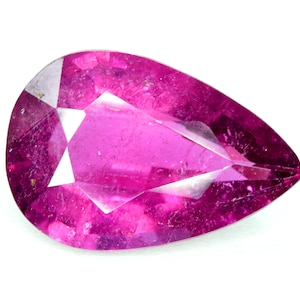 Rubelite Tourmaline Gemstone , Tourmaline Cut Stone 3.80 carats - 13.63 x 9.15 x 5.28mm