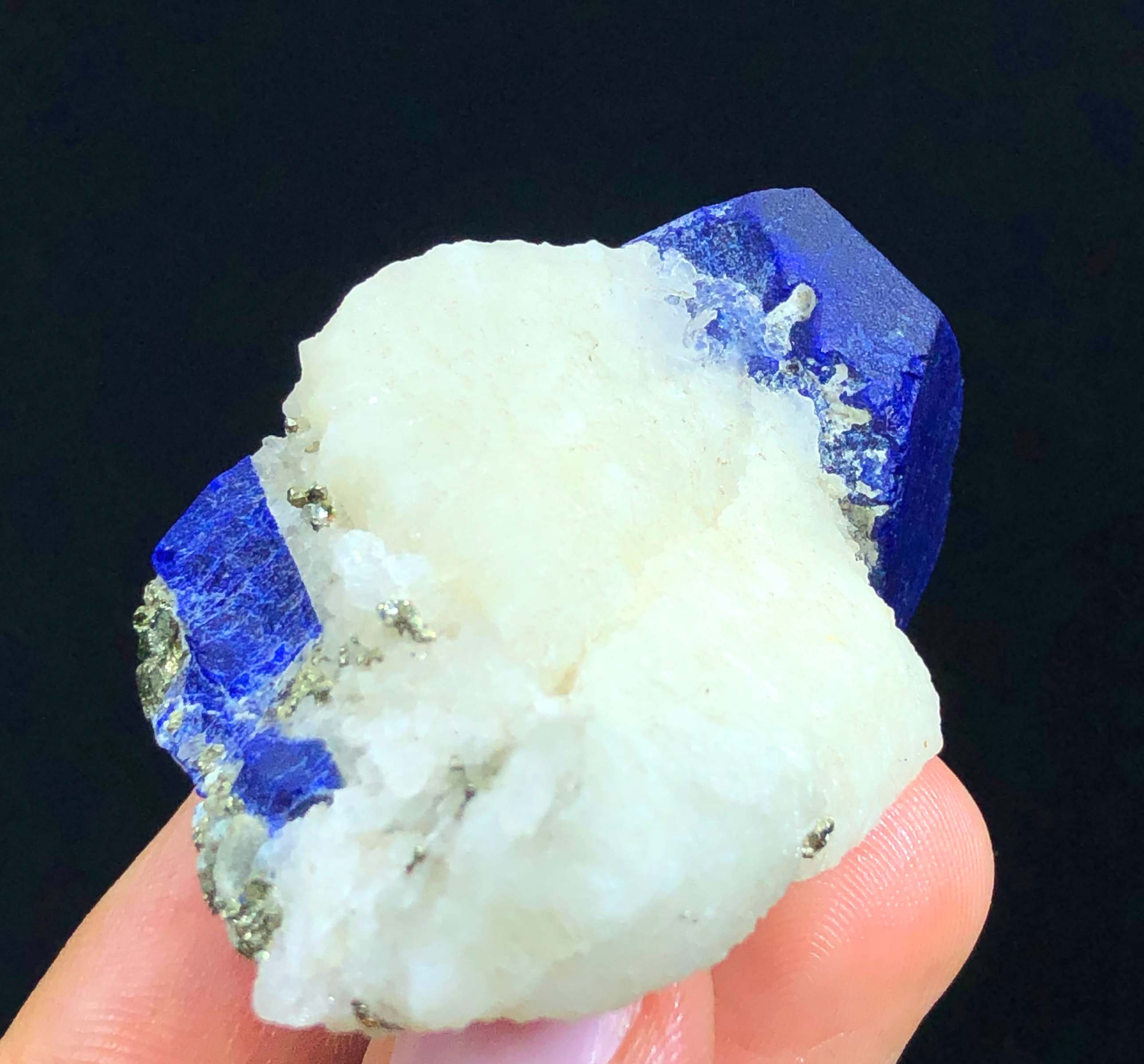 黄鉄鉱結晶入り天然ラズライト（アフガニスタン産）、34グラム - Etsy 日本