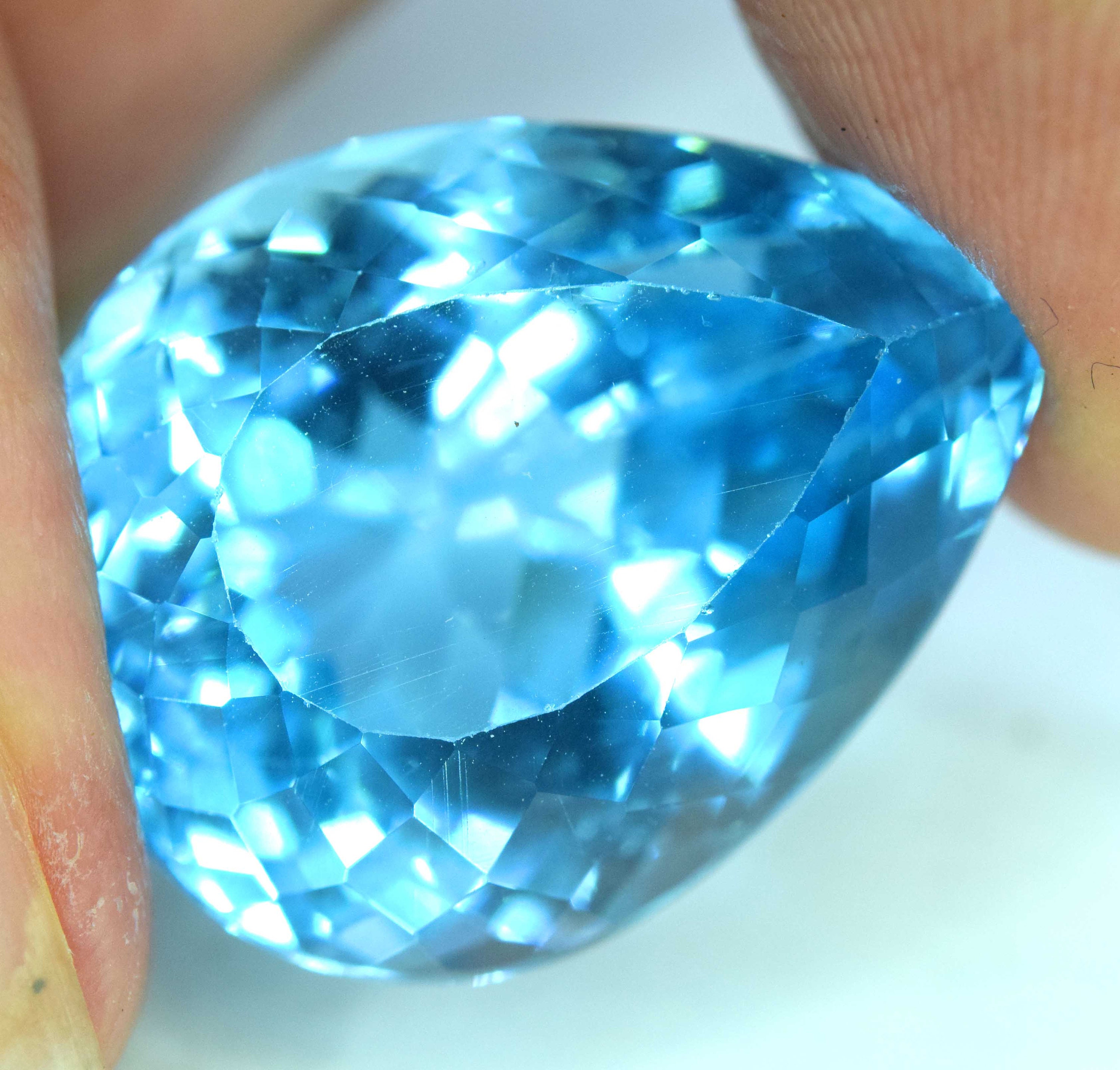 Topacio azul piedra preciosa de topacio eléctrico-29.90 cts - 21 * 16 ...