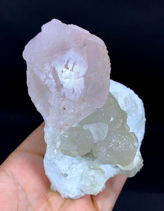 Natural Pink Color Morganite With Quartz From Afghanistan 615
