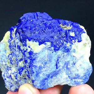 Natural Ink Blue Color Lapiz Lazuli Specimen with Pyrite, Lapiz Specimen, Raw Mineral, Lapiz Crystal from Badakhshan Afghanistan - 88 Gram
