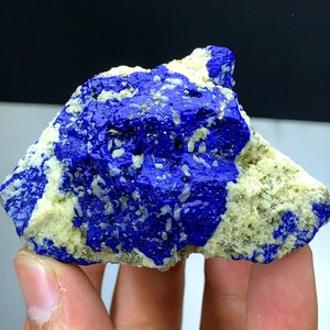 Natural Ink Blue Lapis Lazuli with Pyrite, Lapis Specimen, Raw Mineral, Lapis from Badakhshan Afghanistan - 153 gram