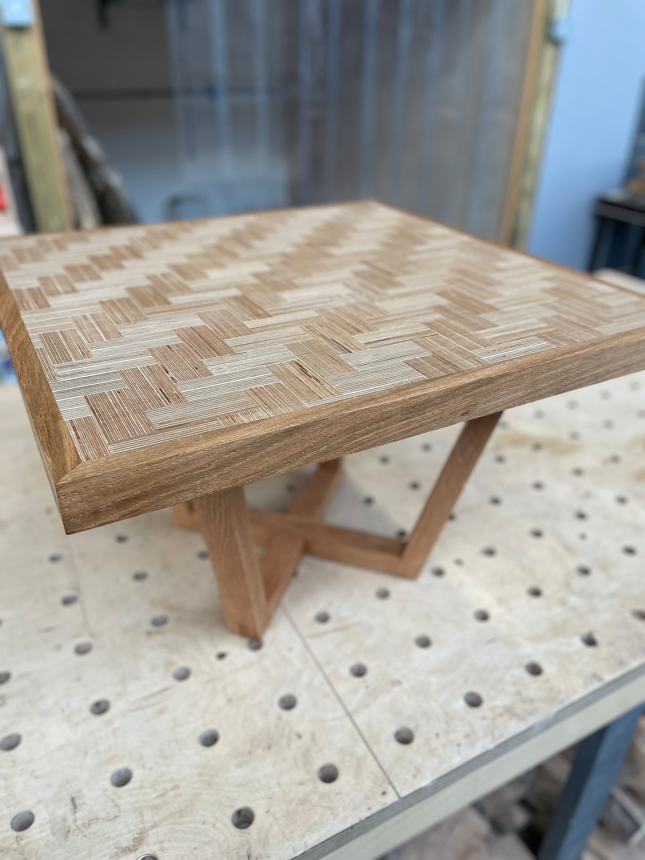 Birch Plywood Coffee Table With Solid Oak Trim Recycled Etsy UK