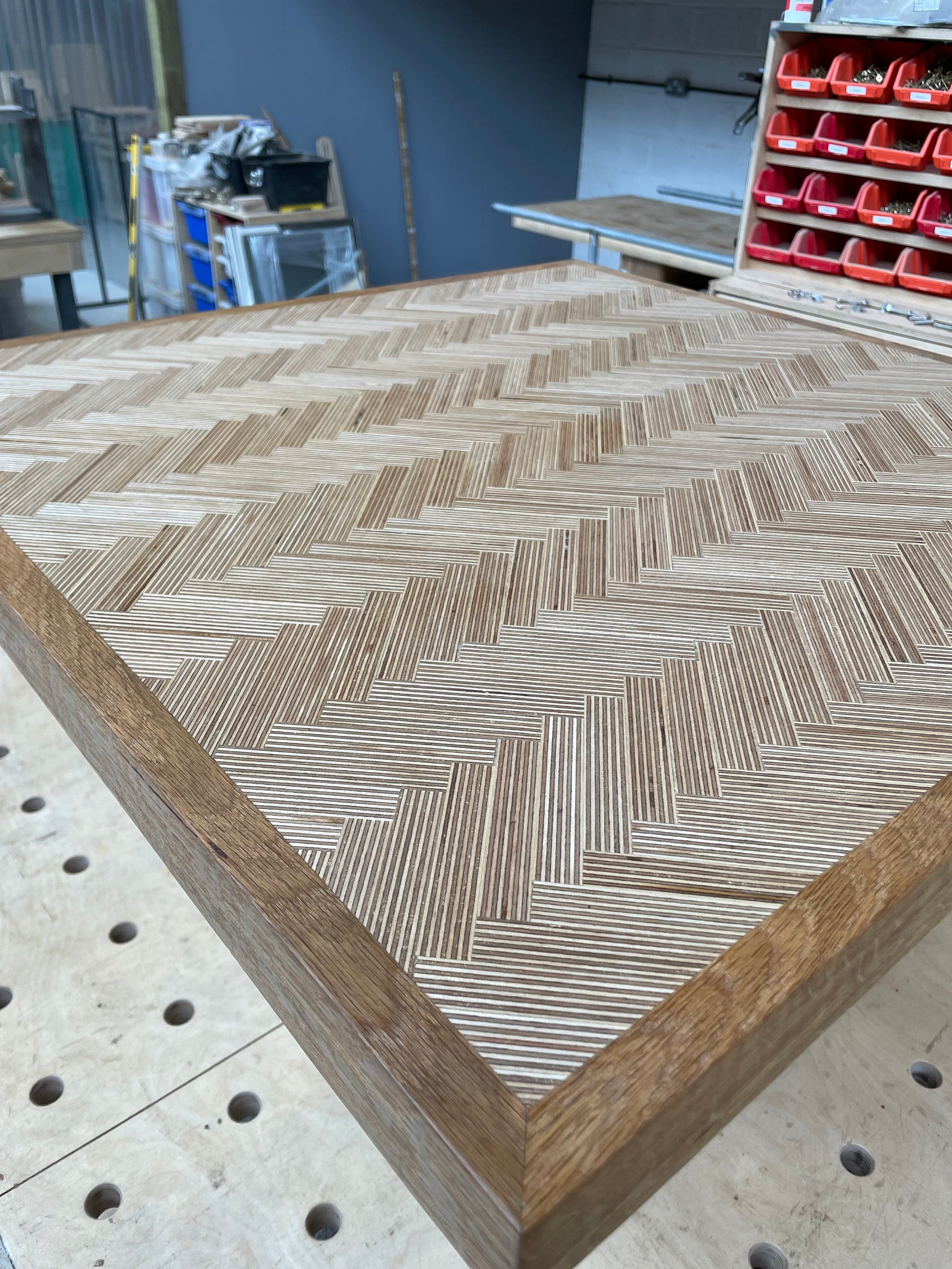 Birch Plywood Coffee Table With Solid Oak Trim Recycled Etsy UK