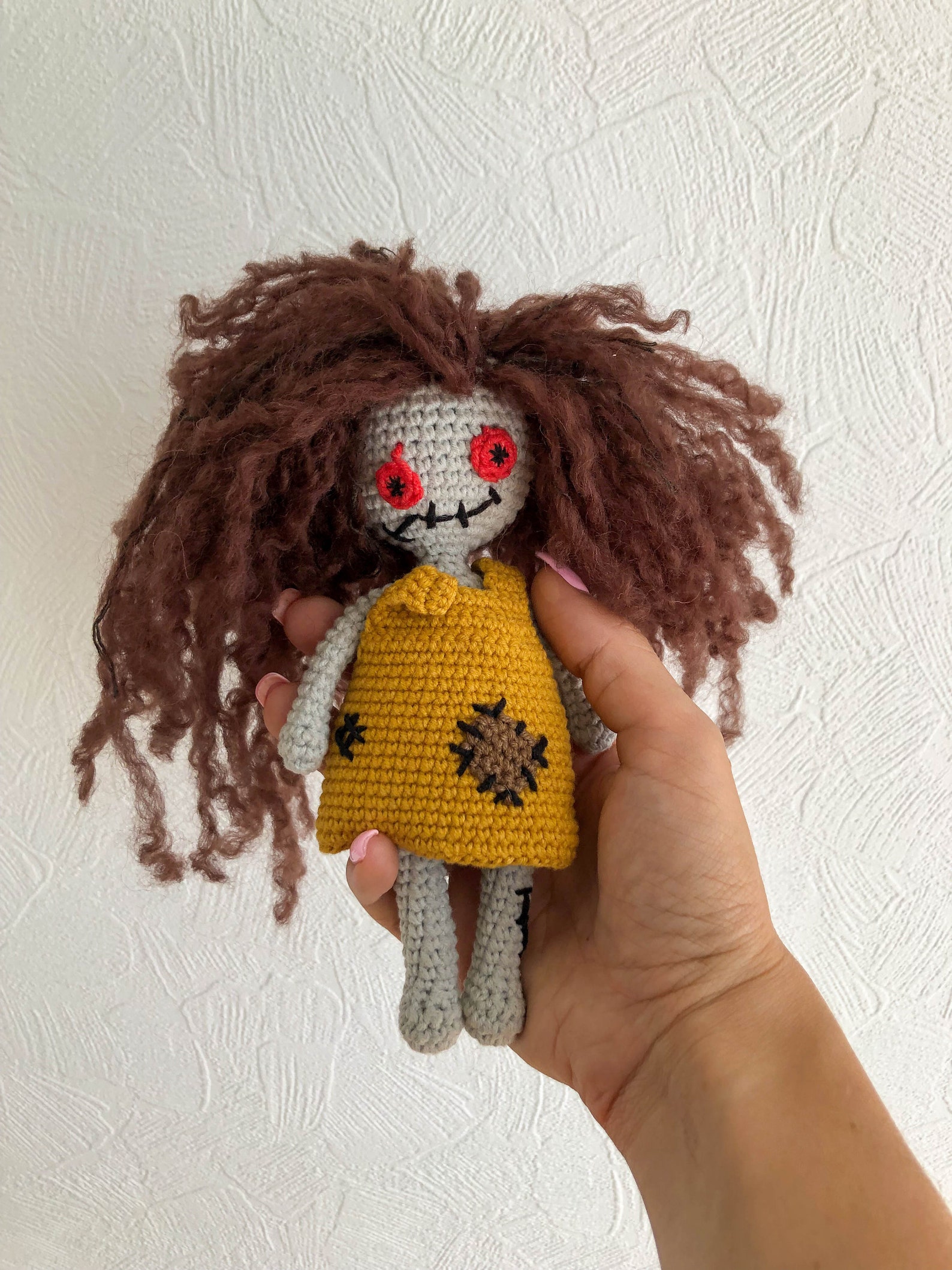 Crochet doll pattern Creepy Zombie girl Amigurumi doll PDF Etsy