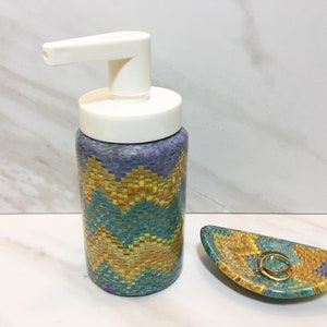 Soap Dispenser and Ring Dish Set, Decorative Soap Dispenser, Decorative Ring Dish, Lotion Dispenser, Soap Pump, Kitchen Soap Dispenser