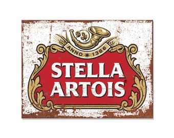 STELLA ARTOIS inspired man cave Bar Beer BOTTLE OPENER Pub Shed KEYRING Keychain