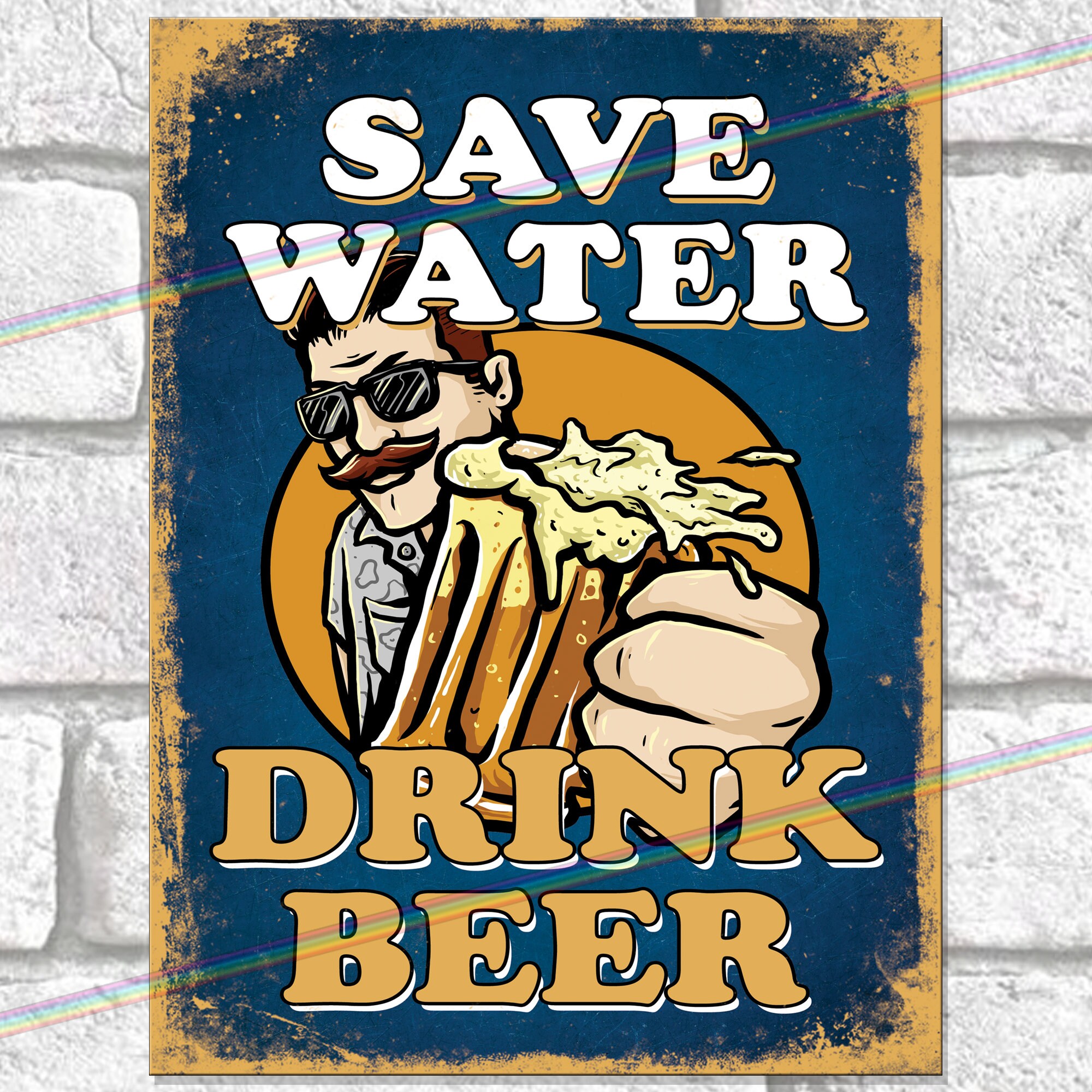 SAVE WATER Drink Beer Metal Signs Funny Wall Plaque Tin Sign Etsy
