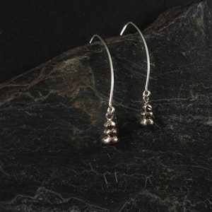 Silver Cairn Earrings - Made in Scotland by hand
