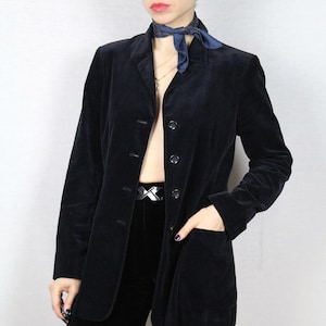 Vintage night  blue velvet I blues by Max Mara Blazer