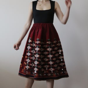 Vintage 70s folk embroidered skirt