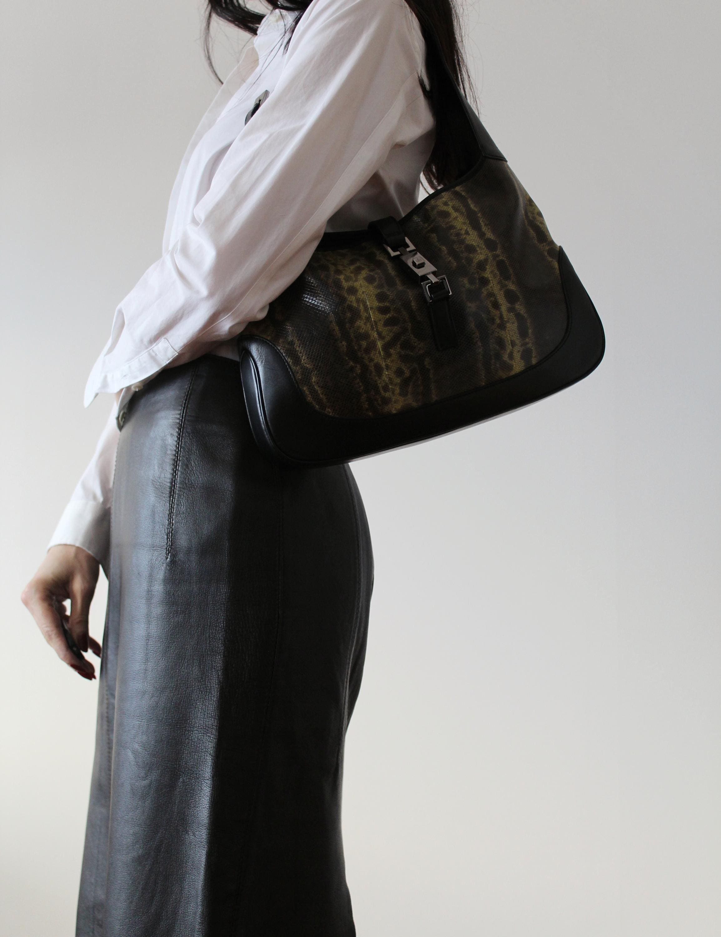 Vintage Gucci by Tom Ford Jackie Snake Shoulder Bag - Etsy