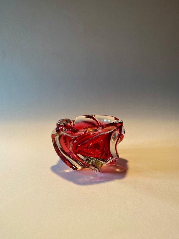 Vintage 50s Murano Glass Ashtray. Vetro Sommerso. - Etsy