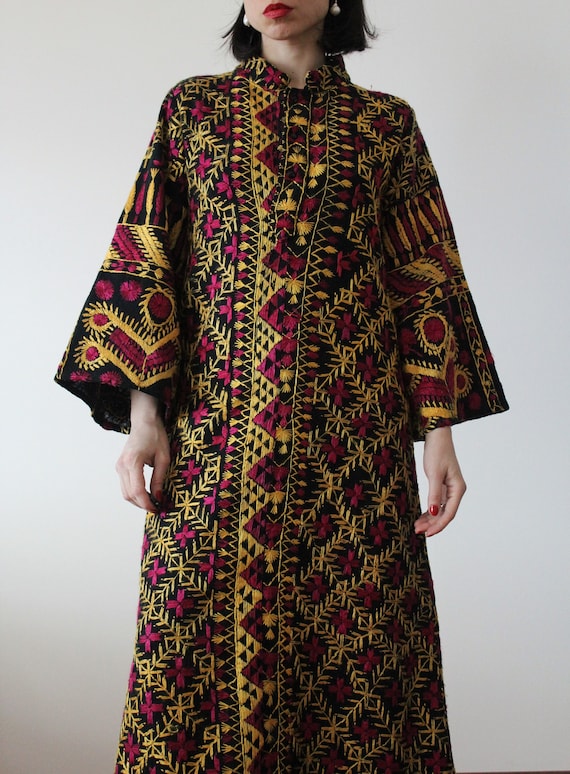 indian embroidered maxi dress Embroidered Wrap Style Maxi Dress