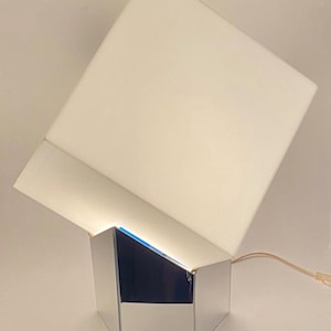 Rare vintage cube light by paul driessen for raak, 1974