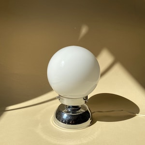 Vintage 70s glass table lamp