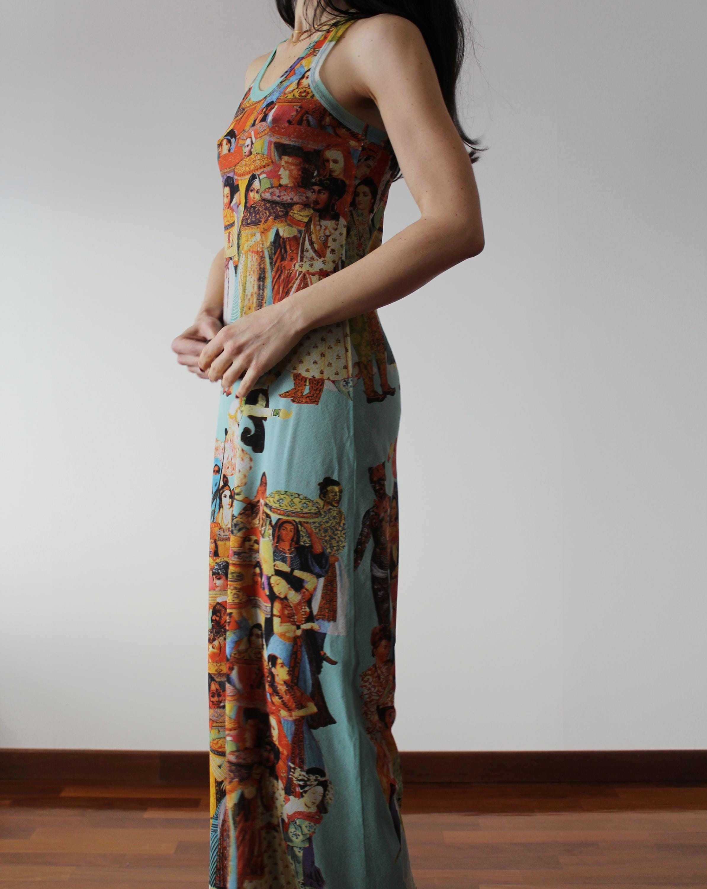 ワンピース Jean Paul Gaultier femme dress archive Rare and Iconic Vintage Jean Paul Gaultier Indian Pattern