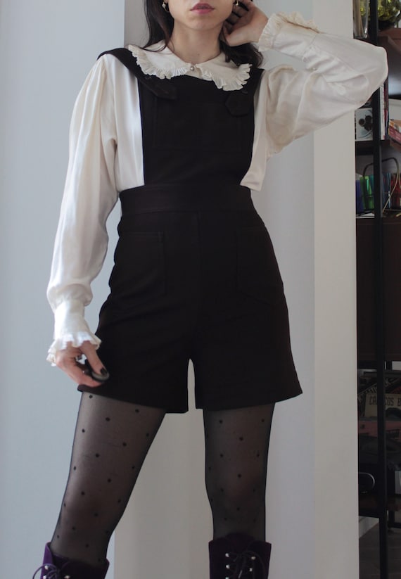 Vintage late 60s dungaree overall shorts