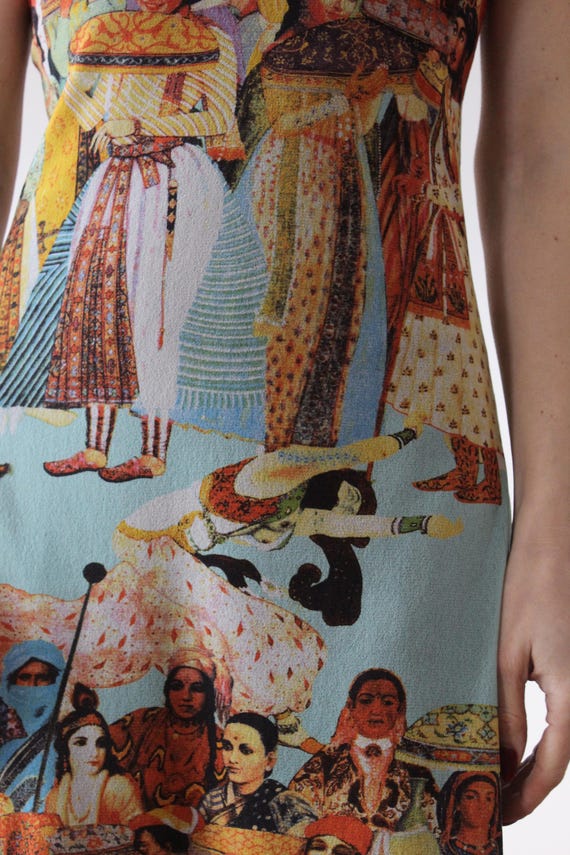 Rare and Iconic Vintage Jean Paul Gaultier Indian Pattern Mesh