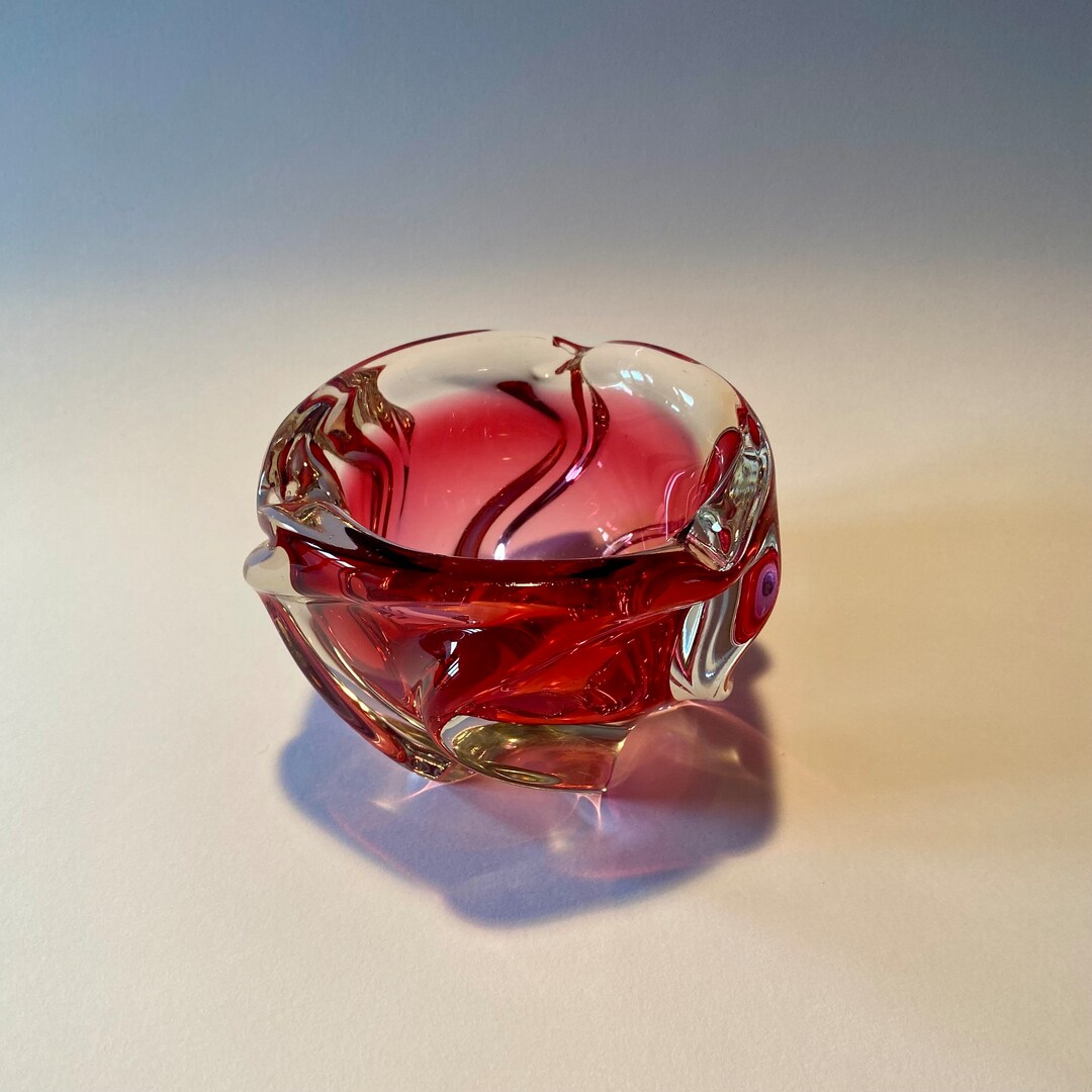 その他 Vintage Vetri Murano Sommerso Ashtray Vintage 50s Murano Glass Ashtray. Vetro Sommerso. - Etsy