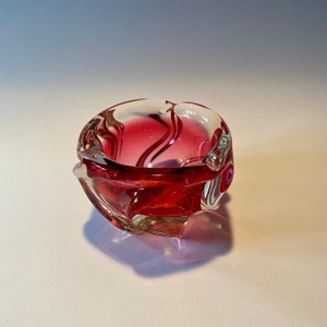 Vintage 50s murano glass ashtray. vetro sommerso.