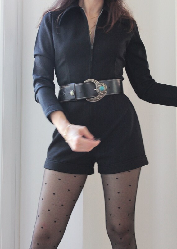 Vintage 60s black playsuit
