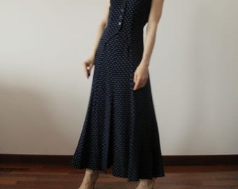 Vintage Giorgio Armani midnight blue long dress