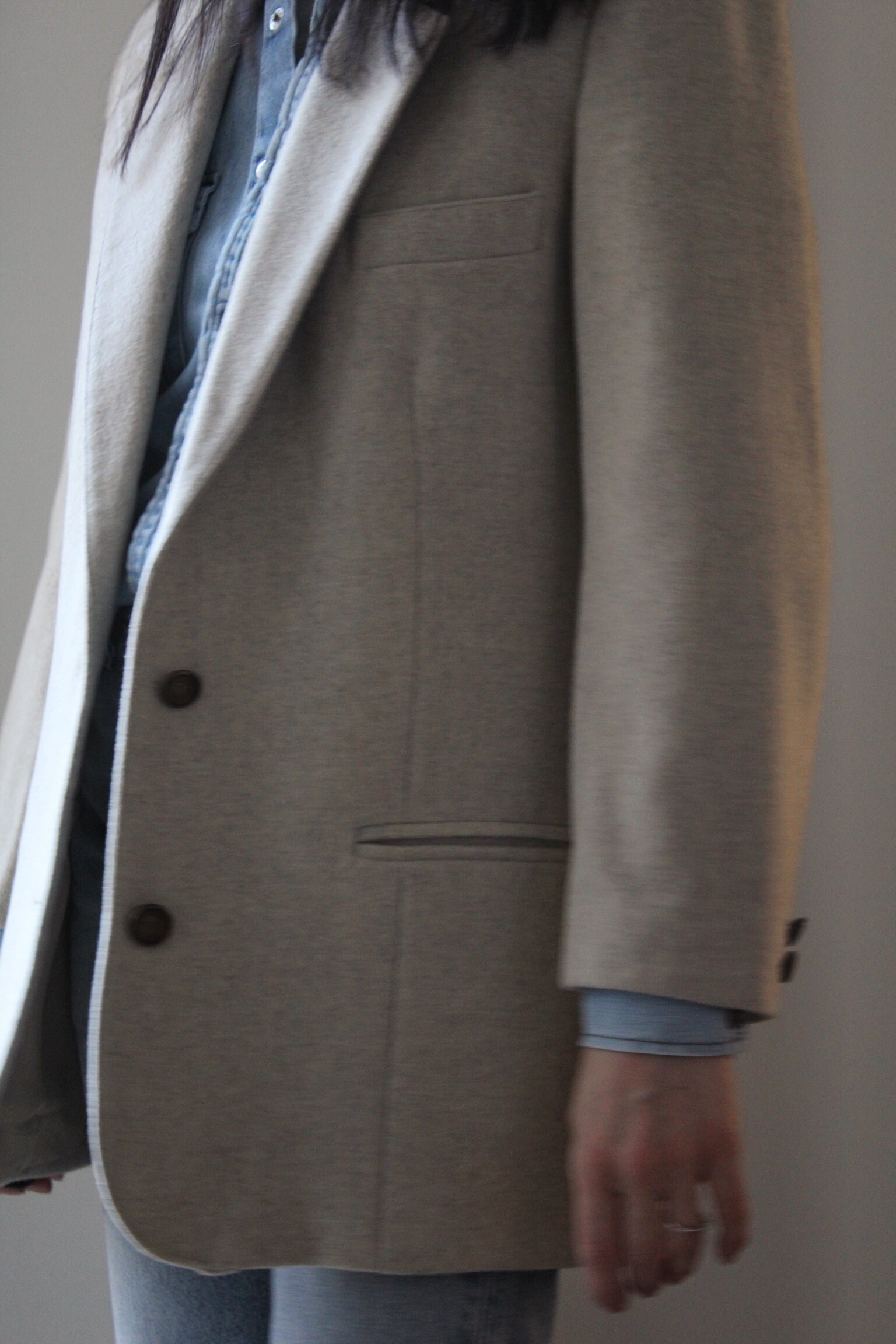 Blazer En Laine Crème Made In Italy - Taille M - Occasion Très Bon état